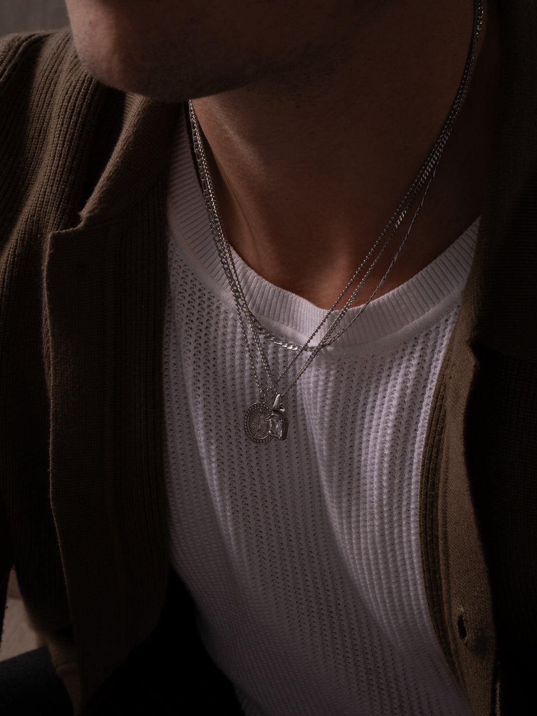 WHITE GEMSTONE CHAIN | Silver