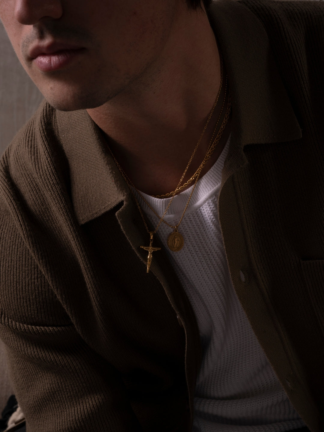 CHRISTIAN CHAIN SET | 18K Gold