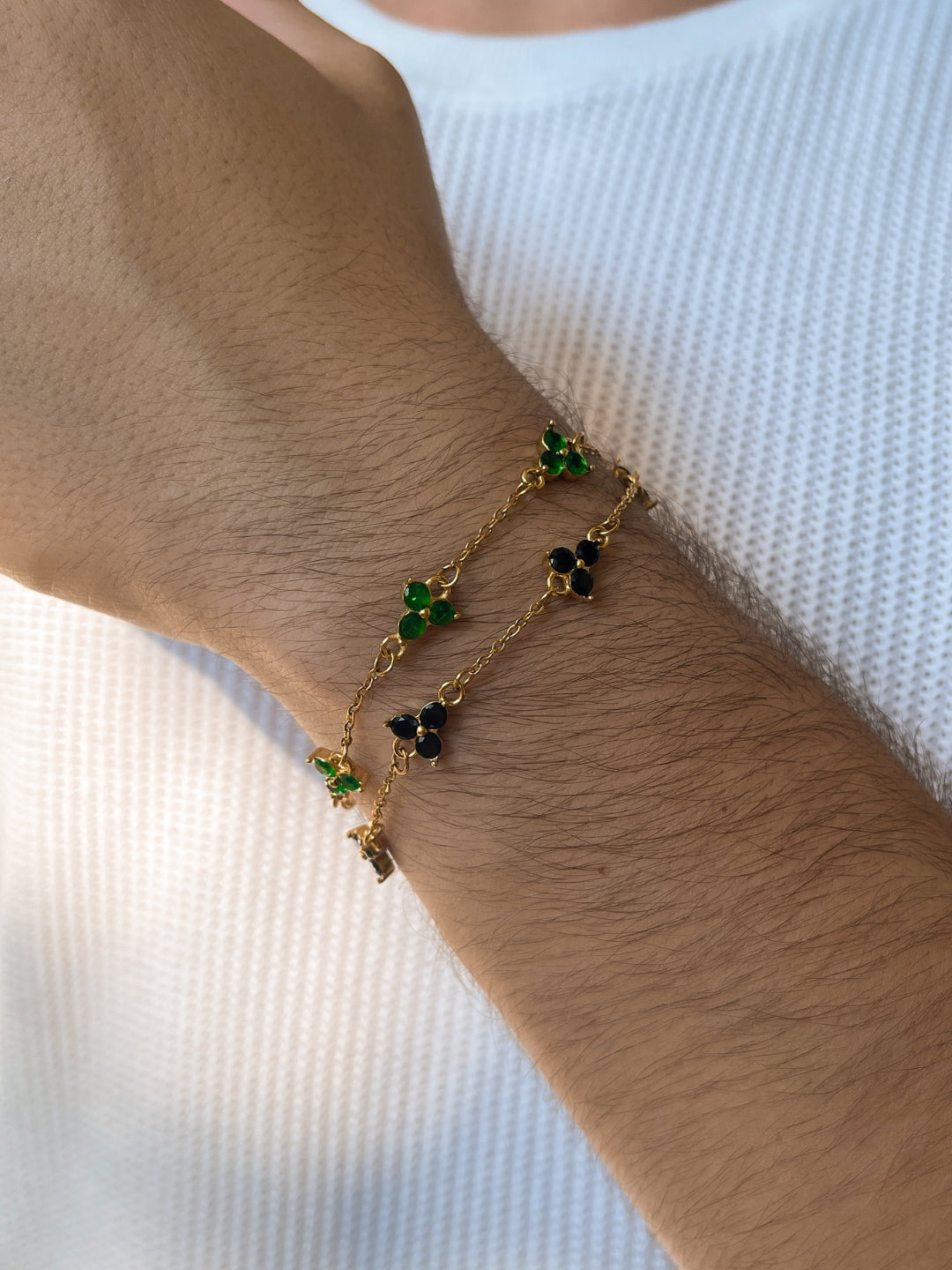 MIDNIGHT CLOVER BRACELET | 18K Gold