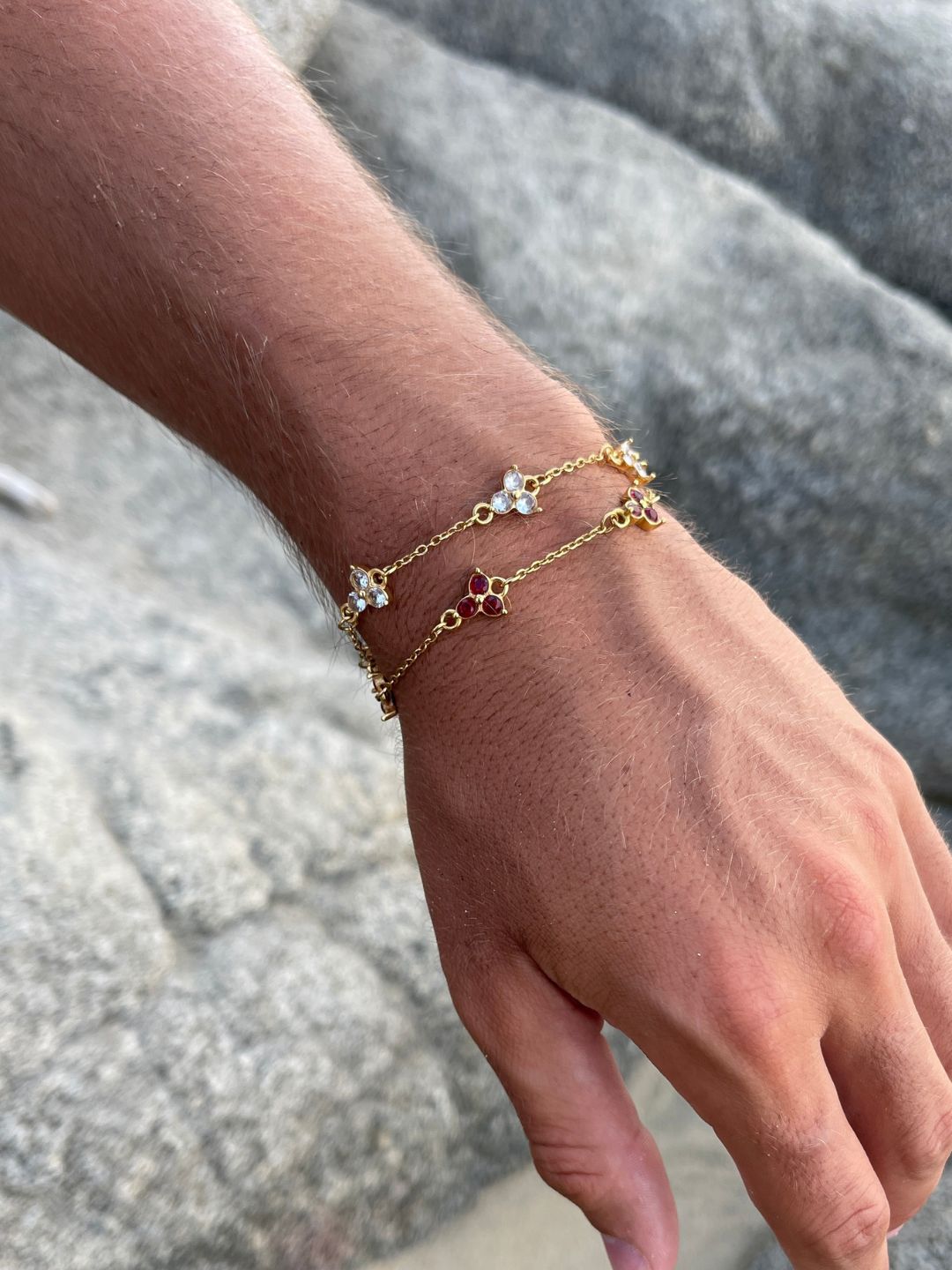 RED CLOVER BRACELET | 18K Gold