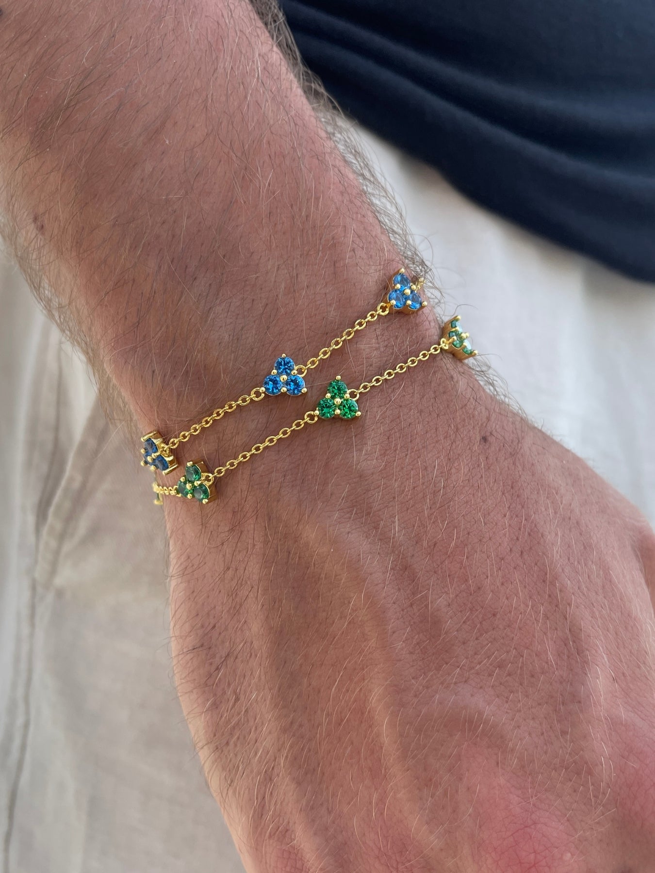 GREEN CLOVER BRACELET | 18K Gold