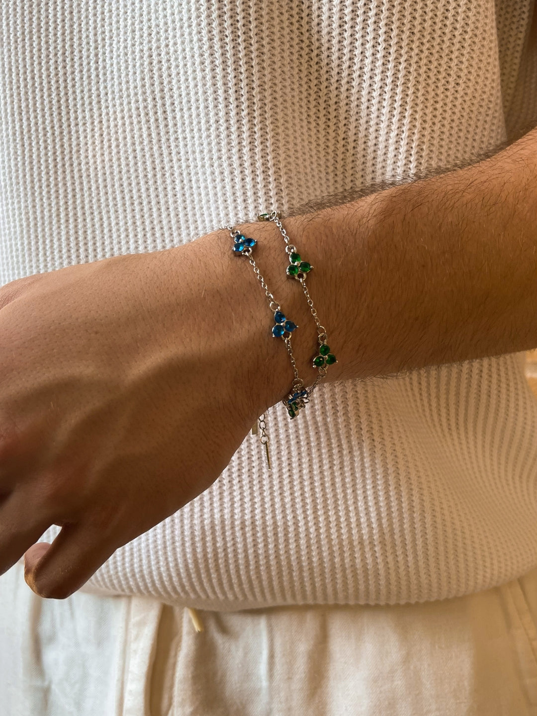 CLOVER BRACELET SET | Silver