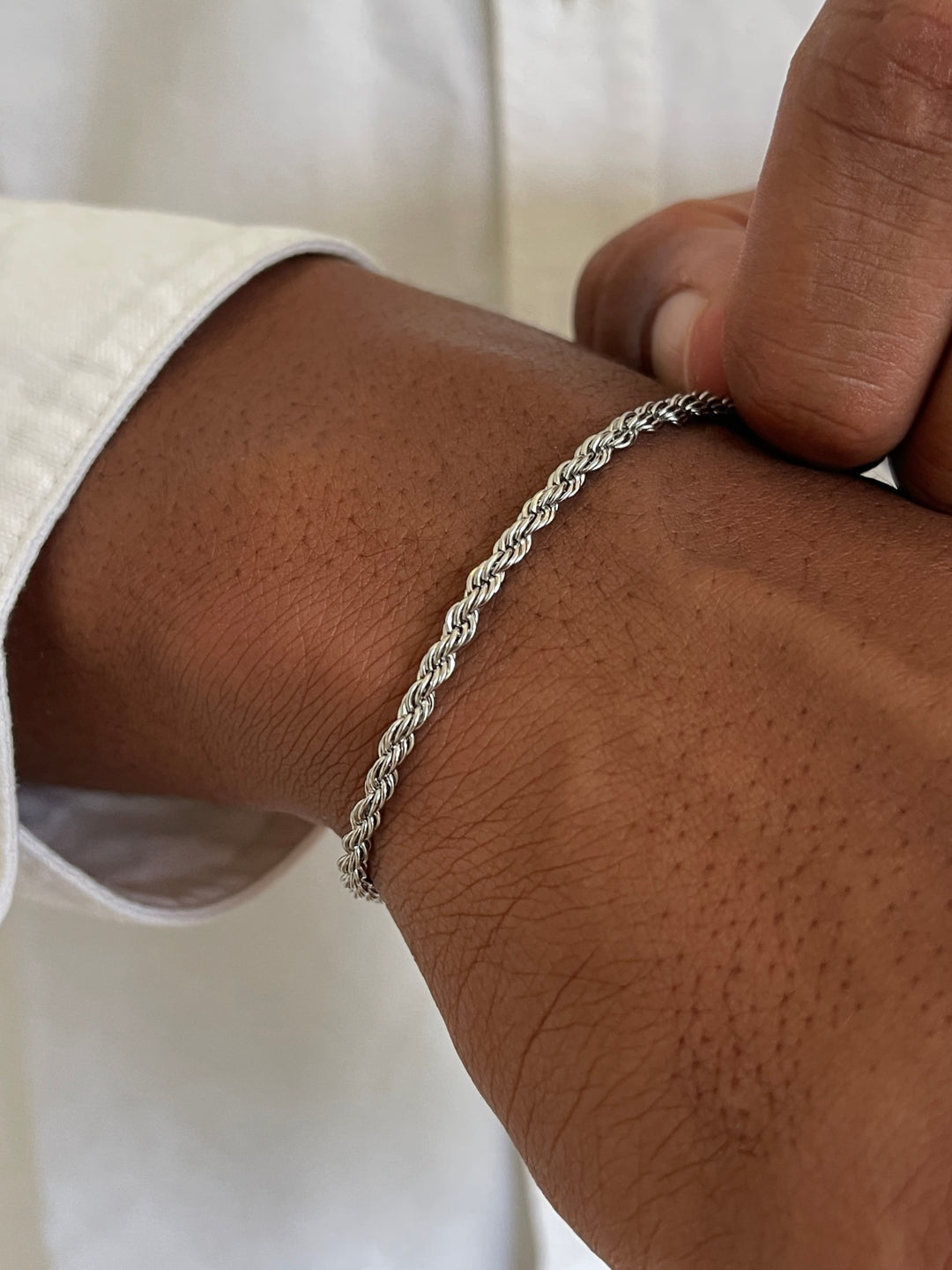 ROPE BRACELET 3MM  |  Silver
