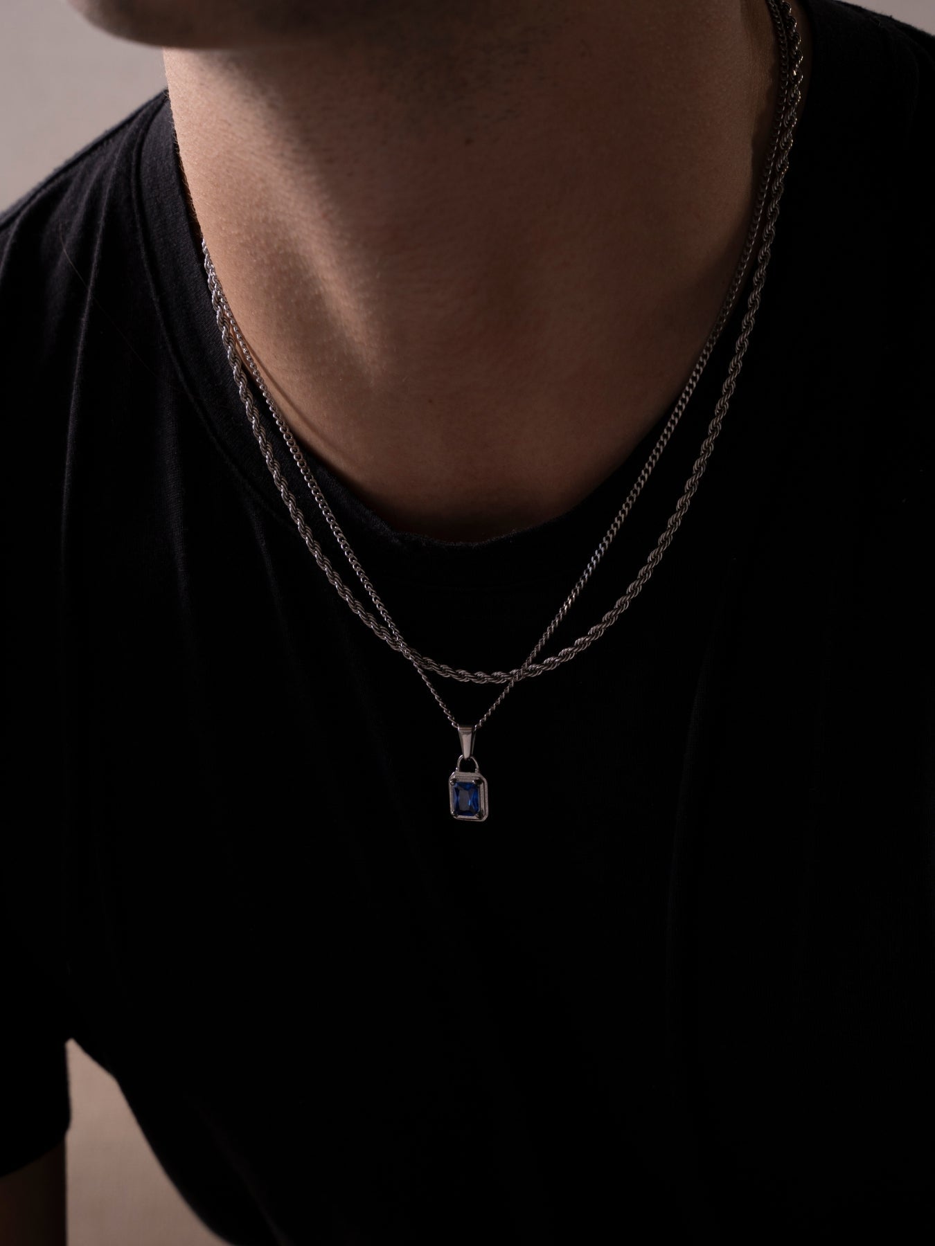OCEAN GEMSTONE CHAIN | Silver