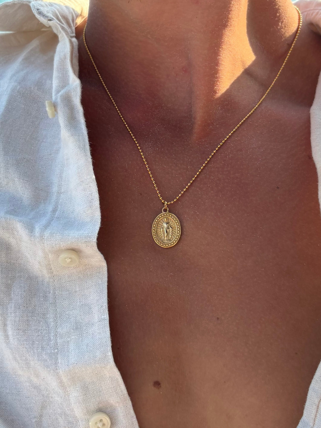 CHRISTIAN CHAIN SET | 18K Gold